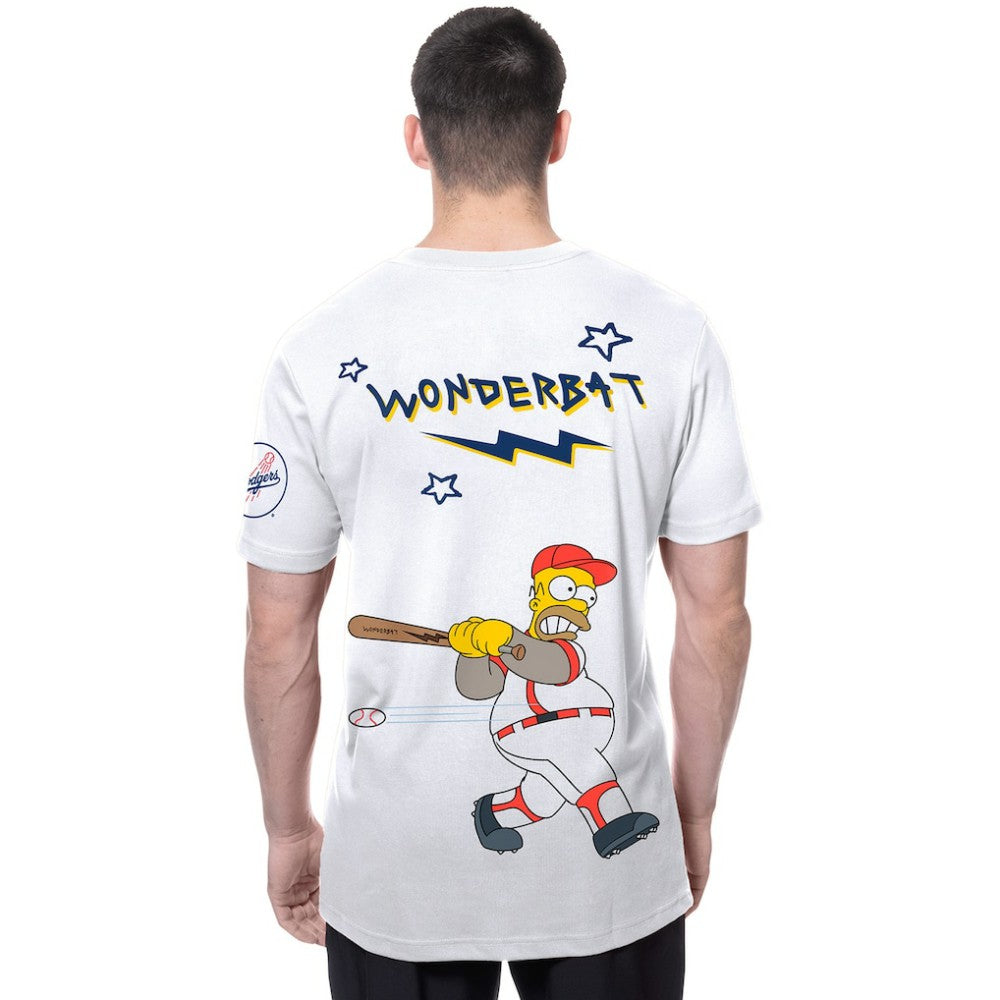 Los Angeles Dodgers New Era MLB x Simpsons Homer Wonderbat T-Shirt Sale