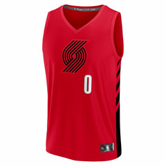 Fanatics Damian Lillard Portland Trail Blazers Fast Break Replica Jersey Red Statement Edition