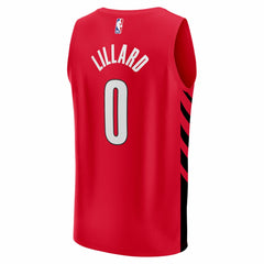 Fanatics Damian Lillard Portland Trail Blazers Fast Break Replica Jersey Red Statement Edition