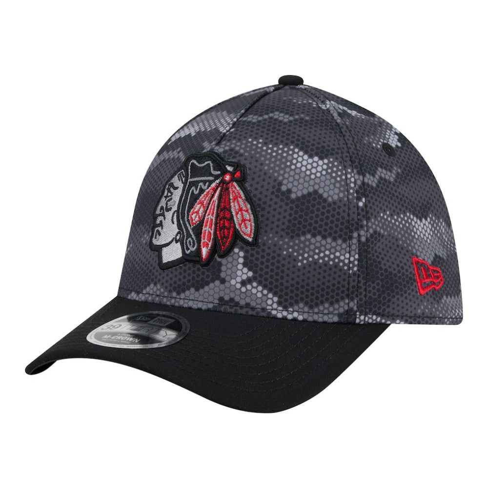 Chicago Blackhawks New Era Zero Dark 39THIRTY Flex Hat - Black | New Era sale