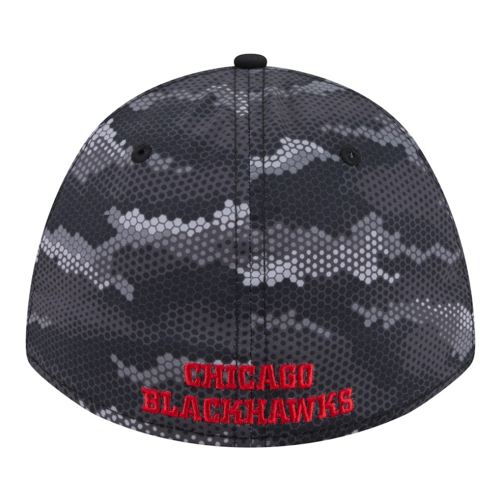 Chicago Blackhawks New Era Zero Dark 39THIRTY Flex Hat - Black | New Era sale