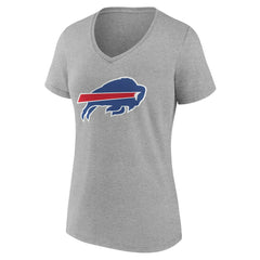 Buffalo Bills Women's Team Authentic Personalized Name & Number V-Neck T-Shirt - Gray - NFL