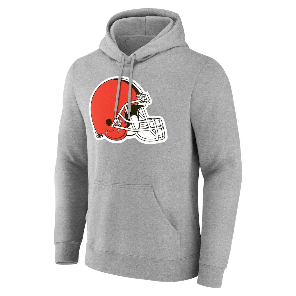 Cleveland Browns Team Authentic Personalized Name & Number Hoodie - Gray - NFL