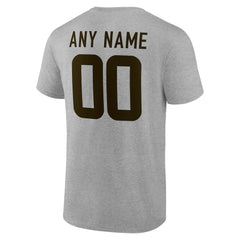 Cleveland Browns Team Authentic Personalized Name & Number T-Shirt - Gray - NFL