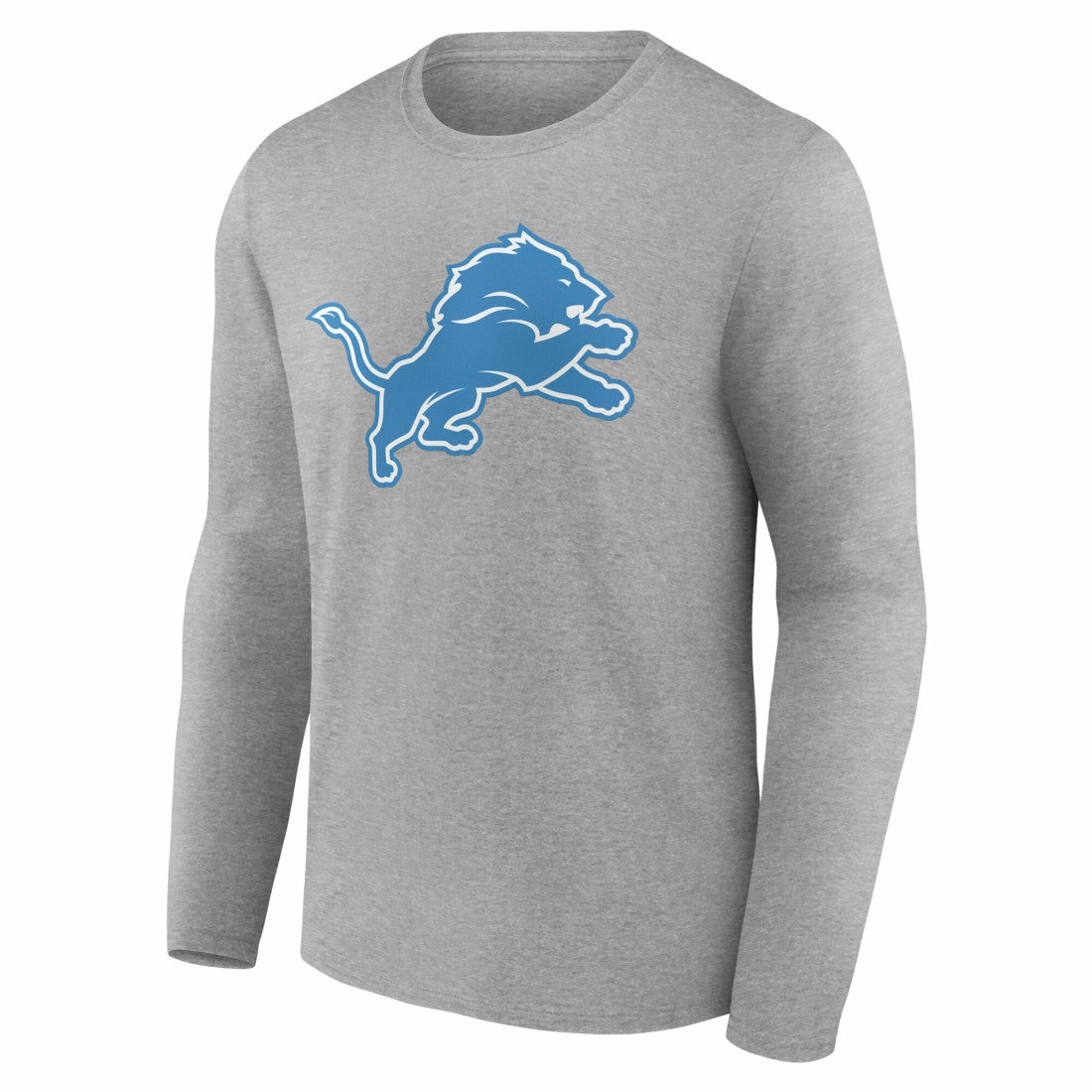 Detroit Lions Team Authentic Personalized Name & Number Long Sleeve T-Shirt - Gray - NFL