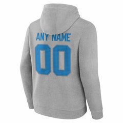 Detroit Lions Team Authentic Personalized Name & Number Hoodie - Gray - NFL