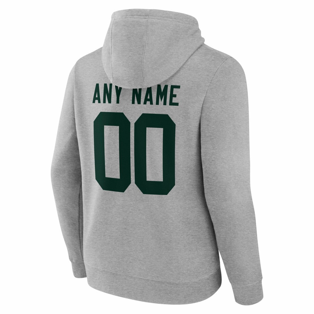 Green Bay Packers Team Authentic Personalized Name & Number Hoodie - Gray - NFL