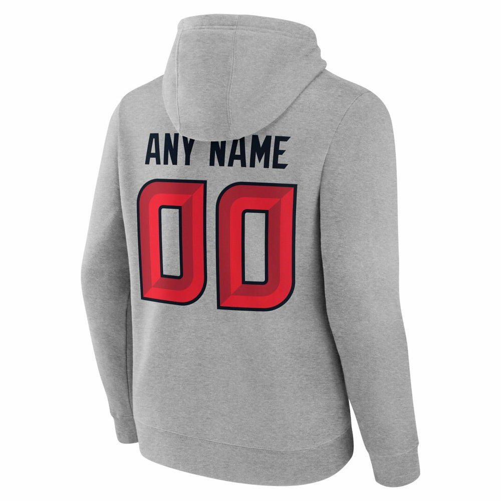 Houston Texans Team Authentic Personalized Name & Number Hoodie - Gray - NFL