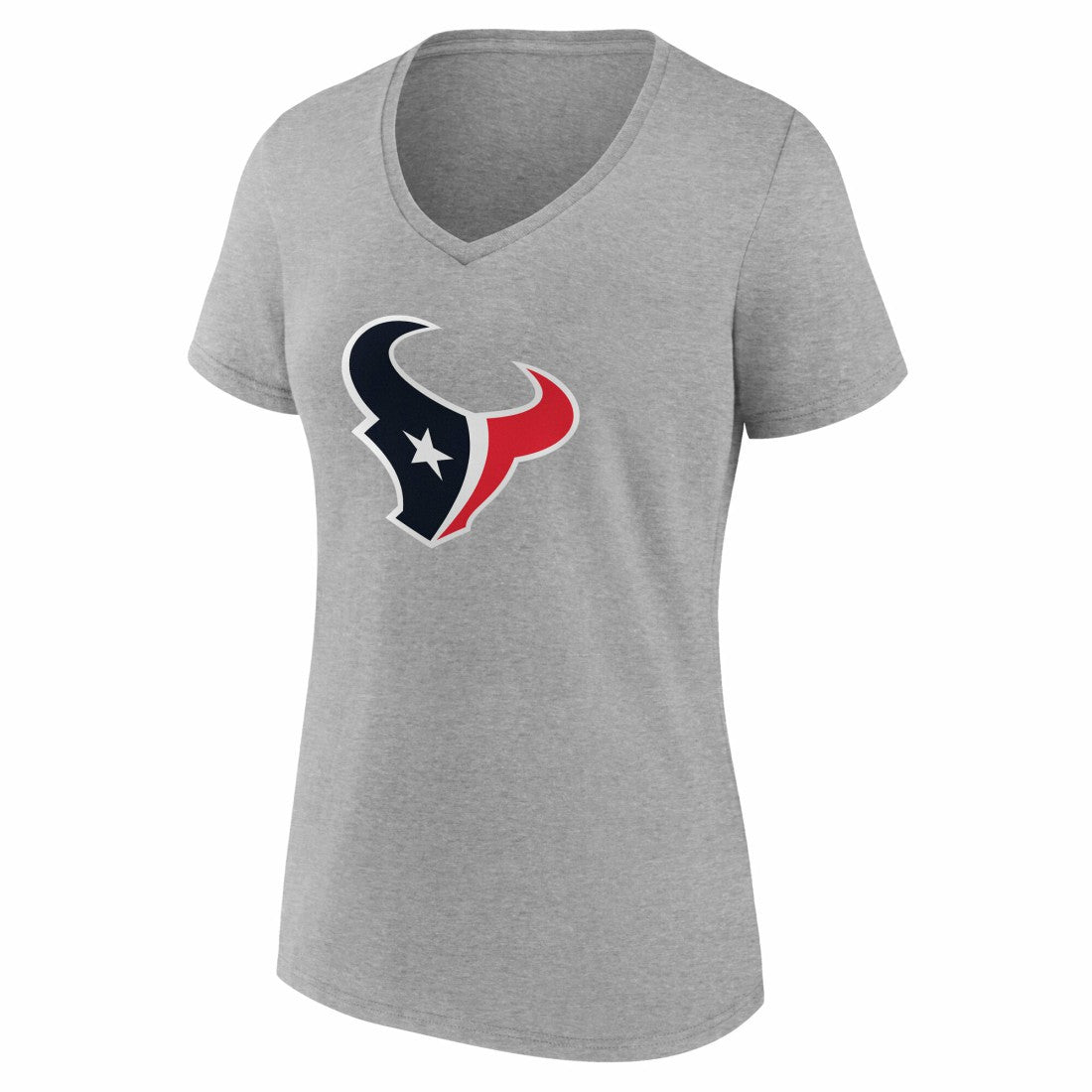Houston Texans Women's Team Authentic Personalized Name & Number V-Neck T-Shirt - Gray - NFL