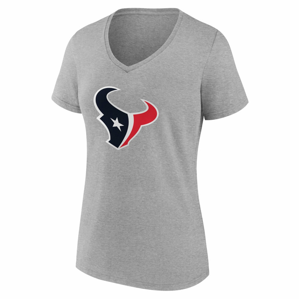 Houston Texans Women's Team Authentic Personalized Name & Number V-Neck T-Shirt - Gray - NFL
