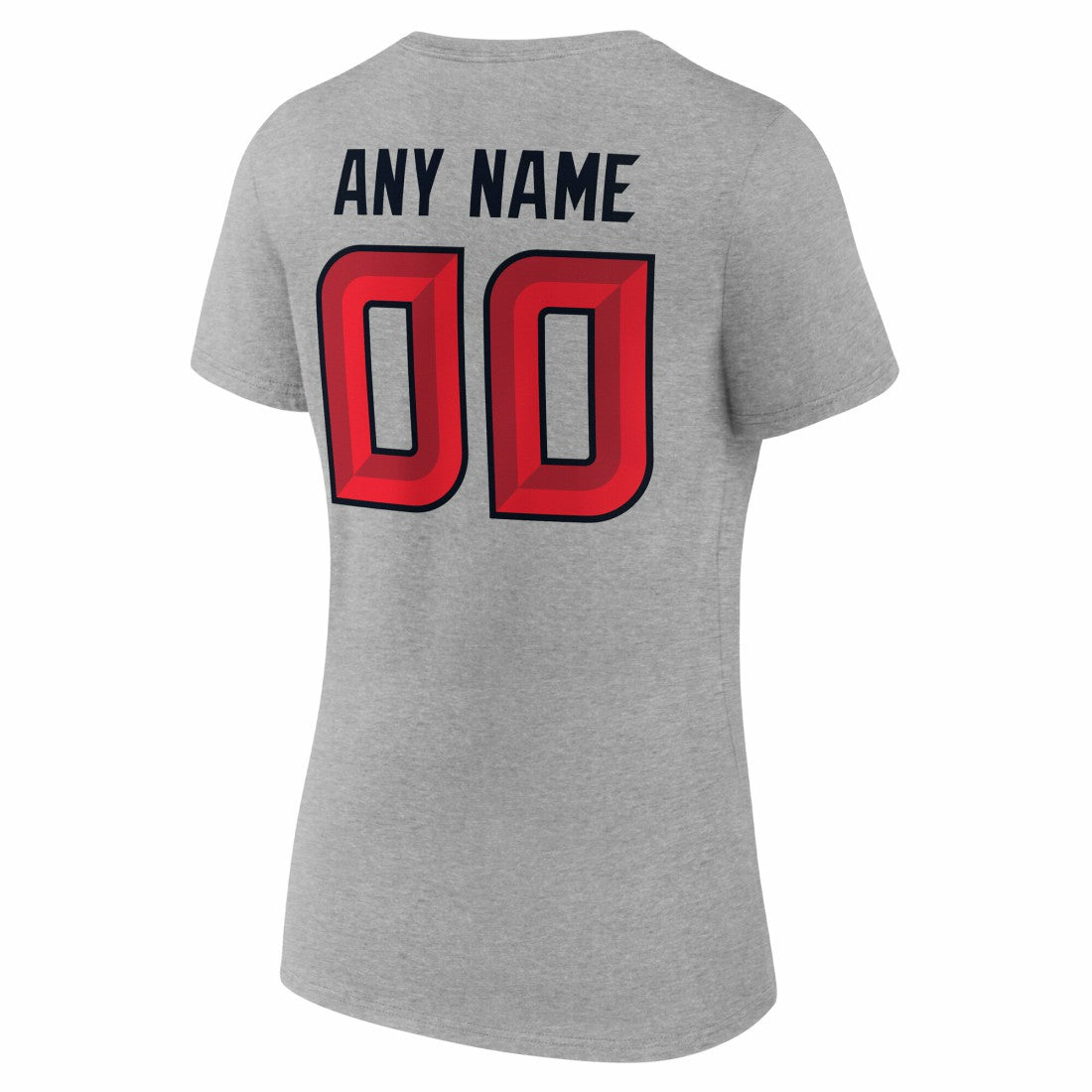 Houston Texans Women's Team Authentic Personalized Name & Number V-Neck T-Shirt - Gray - NFL