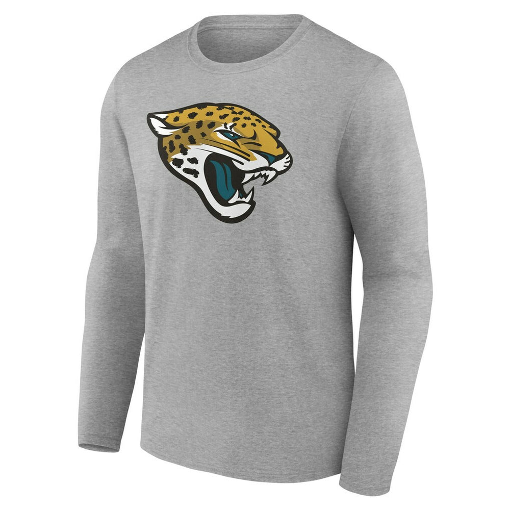 Jacksonville Jaguars Team Authentic Personalized Name & Number Long Sleeve T-Shirt - Gray - NFL
