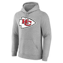 Kansas City Chiefs Team Authentic Personalized Name & Number Hoodie - Gray - NFL