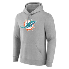 Miami Dolphins Team Authentic Personalized Name & Number Hoodie - Gray - NFL