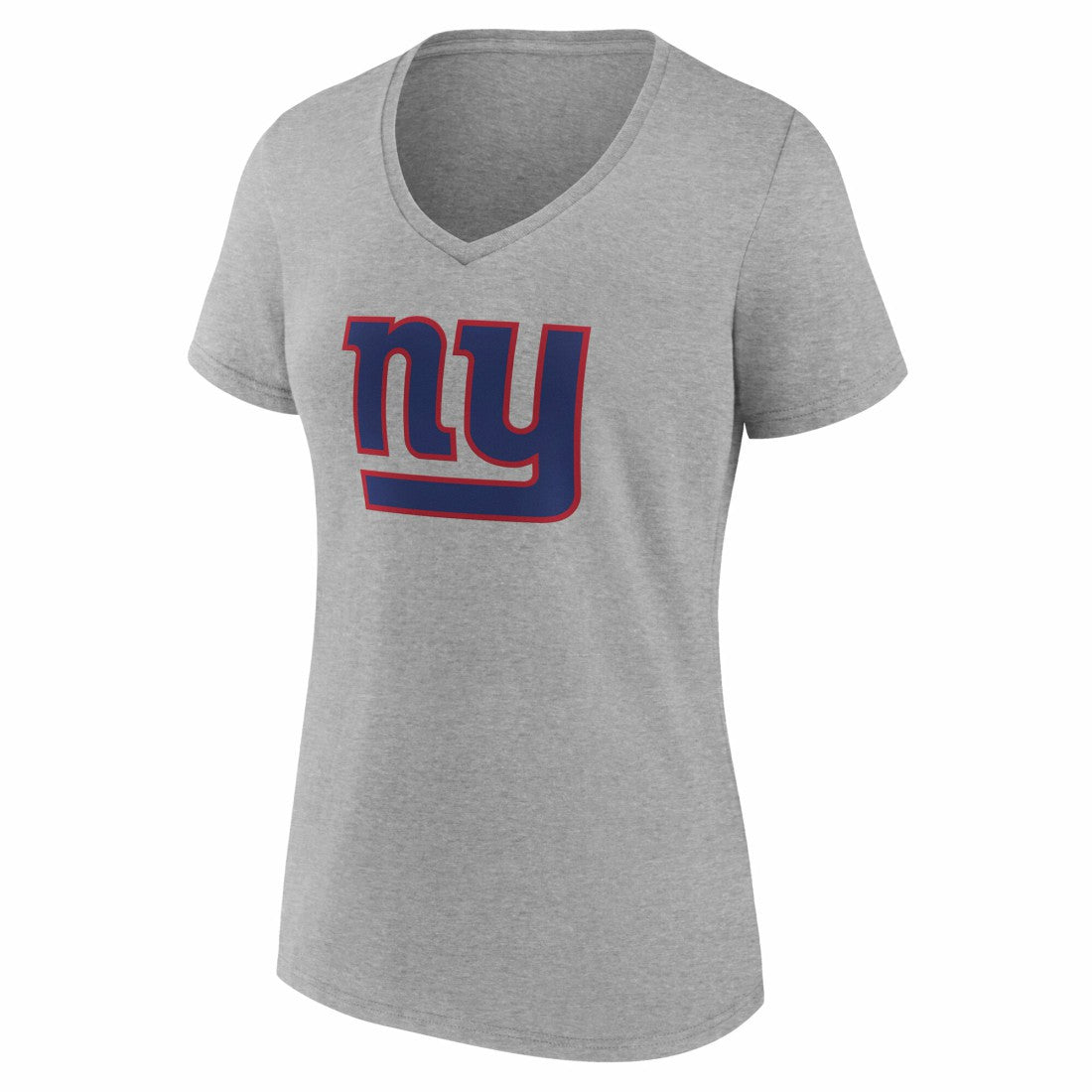 New York Giants Women's Team Authentic Personalized Name & Number V-Neck T-Shirt - Gray - NFL