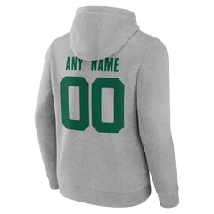 New York Jets Team Authentic Personalized Name & Number Hoodie - Gray - NFL