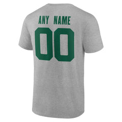 New York Jets Team Authentic Personalized Name & Number T-Shirt - Gray - NFL