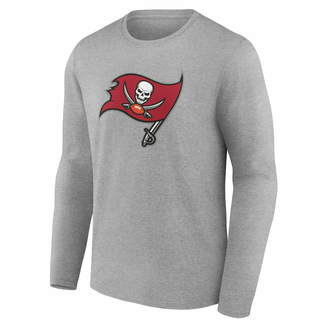 Tampa Bay Buccaneers Team Authentic Personalized Name & Number Long Sleeve T-Shirt - Gray - NFL