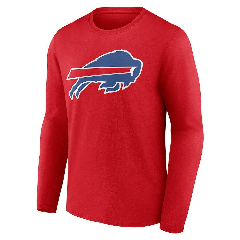 Buffalo Bills Team Authentic Personalized Name & Number Long Sleeve T-Shirt - Red - NFL