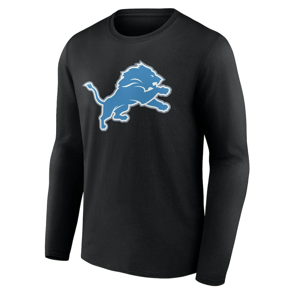 Detroit Lions Team Authentic Personalized Name & Number Long Sleeve T-Shirt - Black - NFL