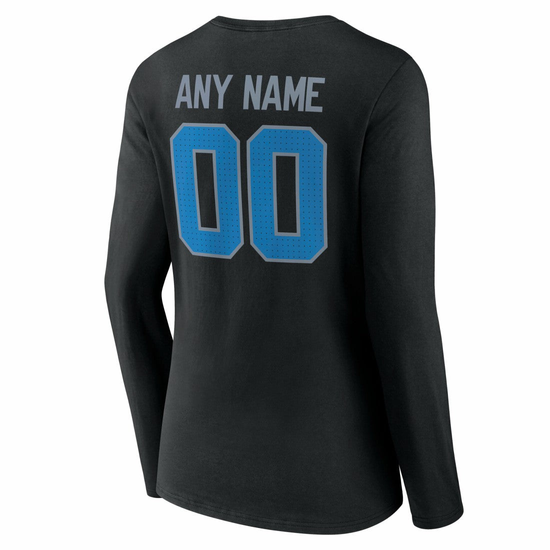 Detroit Lions Women's Team Authentic Personalized Name & Number Long Sleeve V-Neck T-Shirt - Black - NFL