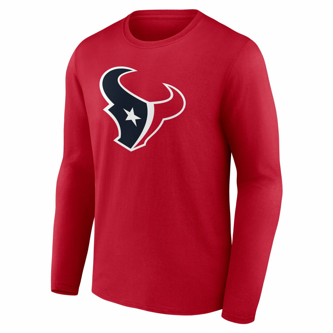 Houston Texans Team Authentic Personalized Name & Number Long Sleeve T-Shirt - Red - NFL
