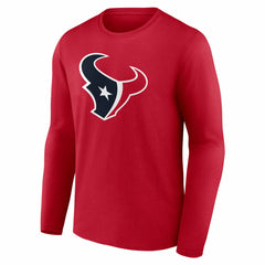 Houston Texans Team Authentic Personalized Name & Number Long Sleeve T-Shirt - Red - NFL