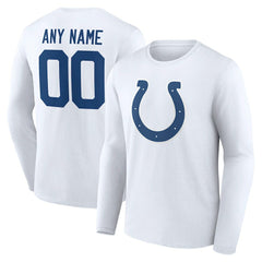 Indianapolis Colts Team Authentic Personalized Name & Number Long Sleeve T-Shirt - White - NFL