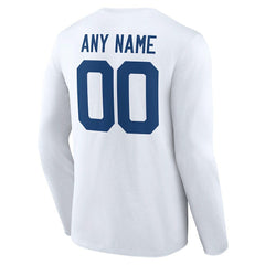 Indianapolis Colts Team Authentic Personalized Name & Number Long Sleeve T-Shirt - White - NFL