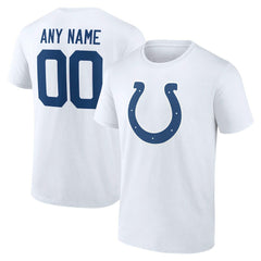 Indianapolis Colts Team Authentic Personalized Name & Number T-Shirt - White - NFL