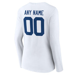 Indianapolis Colts Women's Team Authentic Personalized Name & Number Long Sleeve V-Neck T-Shirt - White - NFL