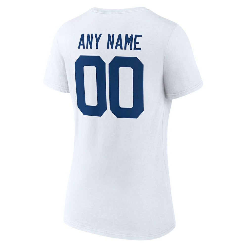 Indianapolis Colts Women's Team Authentic Personalized Name & Number V-Neck T-Shirt - White - NFL