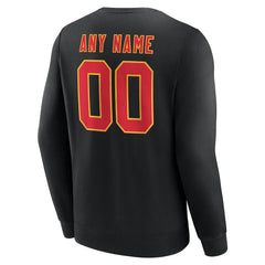 Kansas City Chiefs Team Authentic Personalized Name & Number Sweatshirt - Black - NFL