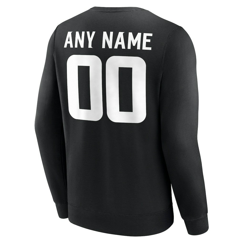 Minnesota Vikings Team Authentic Personalized Name & Number Sweatshirt - Black - NFL