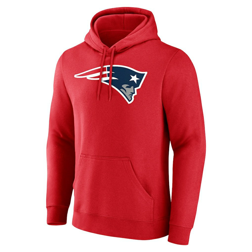 New England Patriots Team Authentic Personalized Name & Number Hoodie - Red - NFL