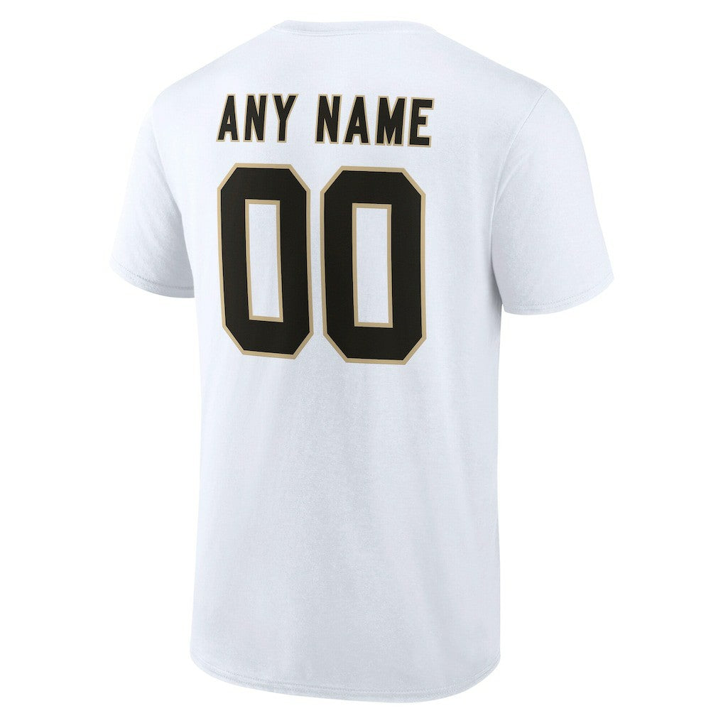 New Orleans Saints Team Authentic Personalized Name & Number T-Shirt - White - NFL