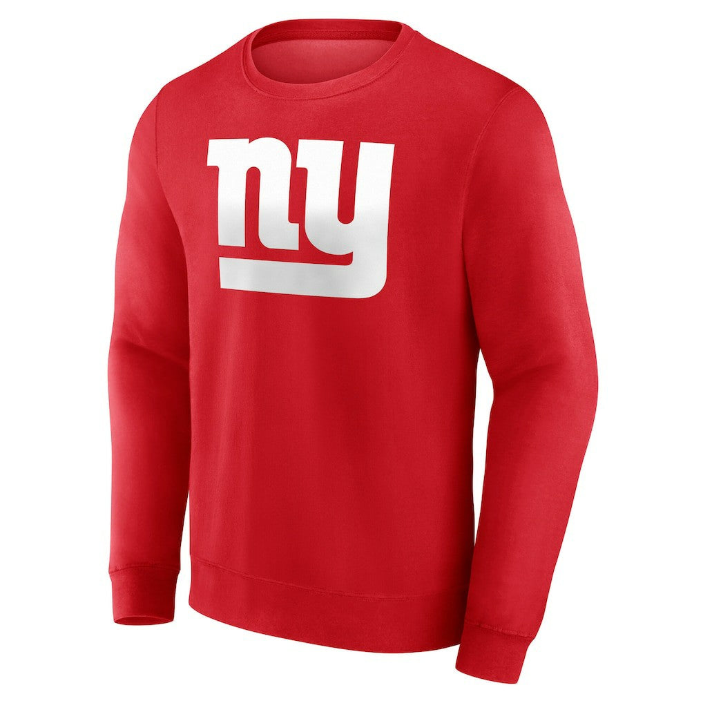 New York Giants Team Authentic Personalized Name & Number Sweatshirt - Red - NFL