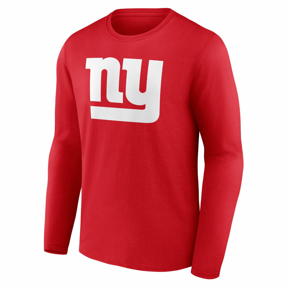 New York Giants Team Authentic Personalized Name & Number Long Sleeve T-Shirt - Red - NFL