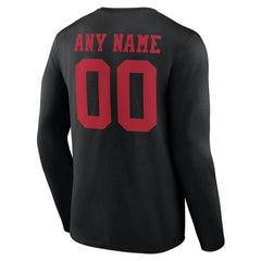 San Francisco 49ers Team Authentic Personalized Name & Number Long Sleeve T-Shirt - Black - NFL