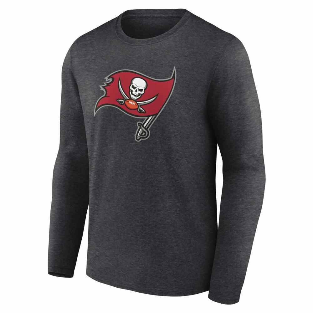 Tampa Bay Buccaneers Team Authentic Personalized Name & Number Long Sleeve T-Shirt - Charcoal - NFL