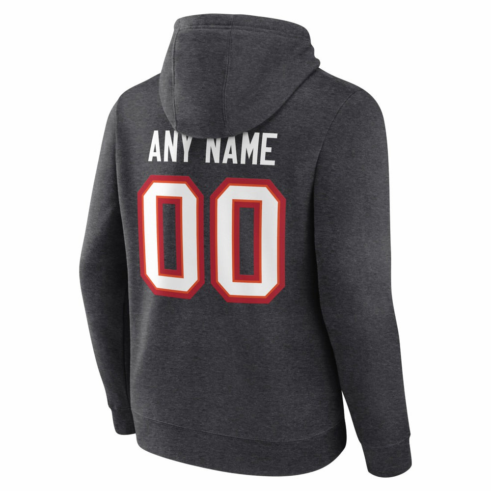 Tampa Bay Buccaneers Team Authentic Personalized Name & Number Hoodie - Charcoal - NFL