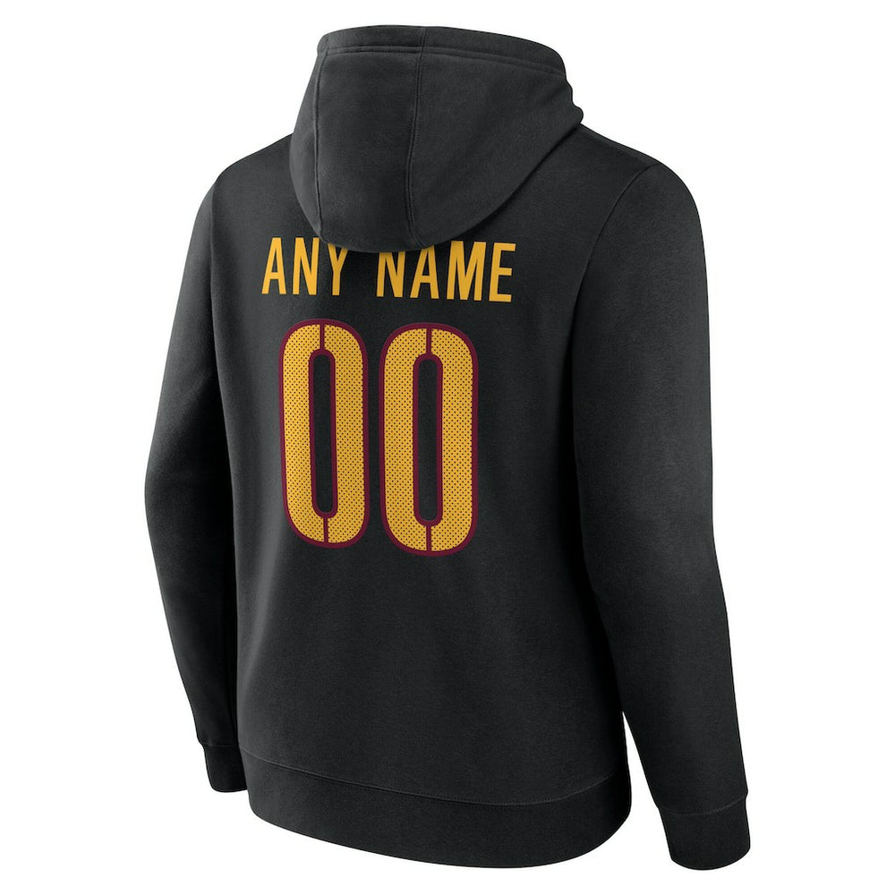 Washington Commanders Team Authentic Personalized Name & Number Hoodie - Black - NFL
