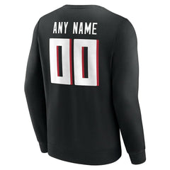 Atlanta Falcons Team Authentic Personalized Name & Number Sweatshirt - Black - NFL