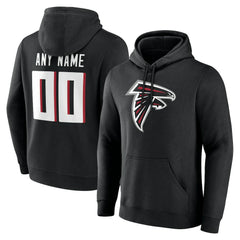Atlanta Falcons Team Authentic Personalized Name & Number Hoodie - Black - NFL