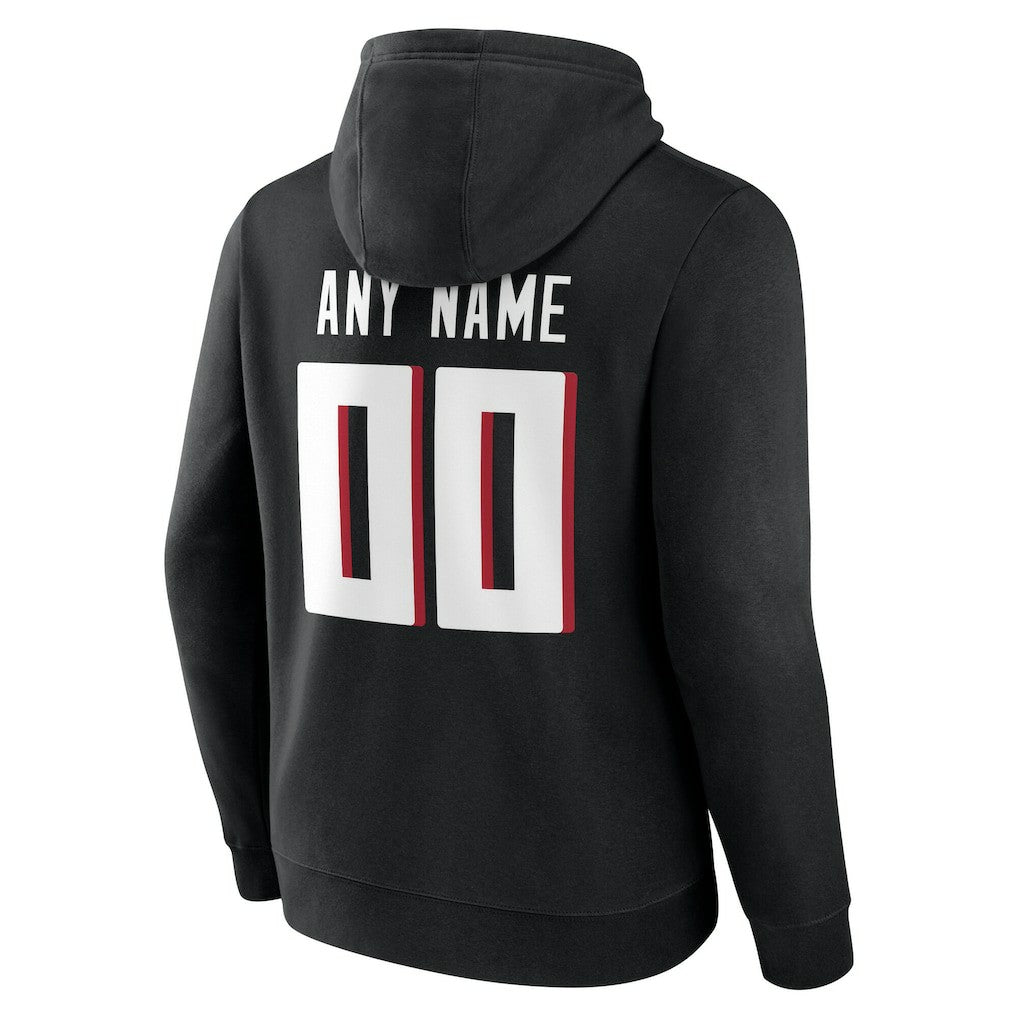 Atlanta Falcons Team Authentic Personalized Name & Number Hoodie - Black - NFL