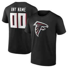 Atlanta Falcons Team Authentic Personalized Name & Number T-Shirt - Black - NFL