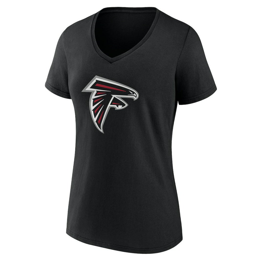 Atlanta Falcons Women's Team Authentic Personalized Name & Number V-Neck T-Shirt - Black - NFL