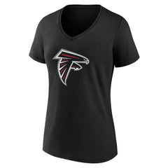 Atlanta Falcons Women's Team Authentic Personalized Name & Number V-Neck T-Shirt - Black - NFL