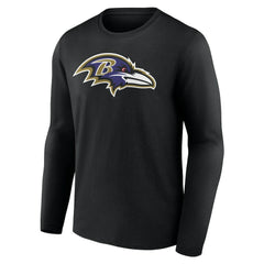 Baltimore Ravens Team Authentic Personalized Name & Number Long Sleeve T-Shirt - Black - NFL