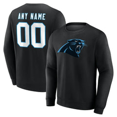Carolina Panthers Team Authentic Personalized Name & Number Sweatshirt - Black - NFL